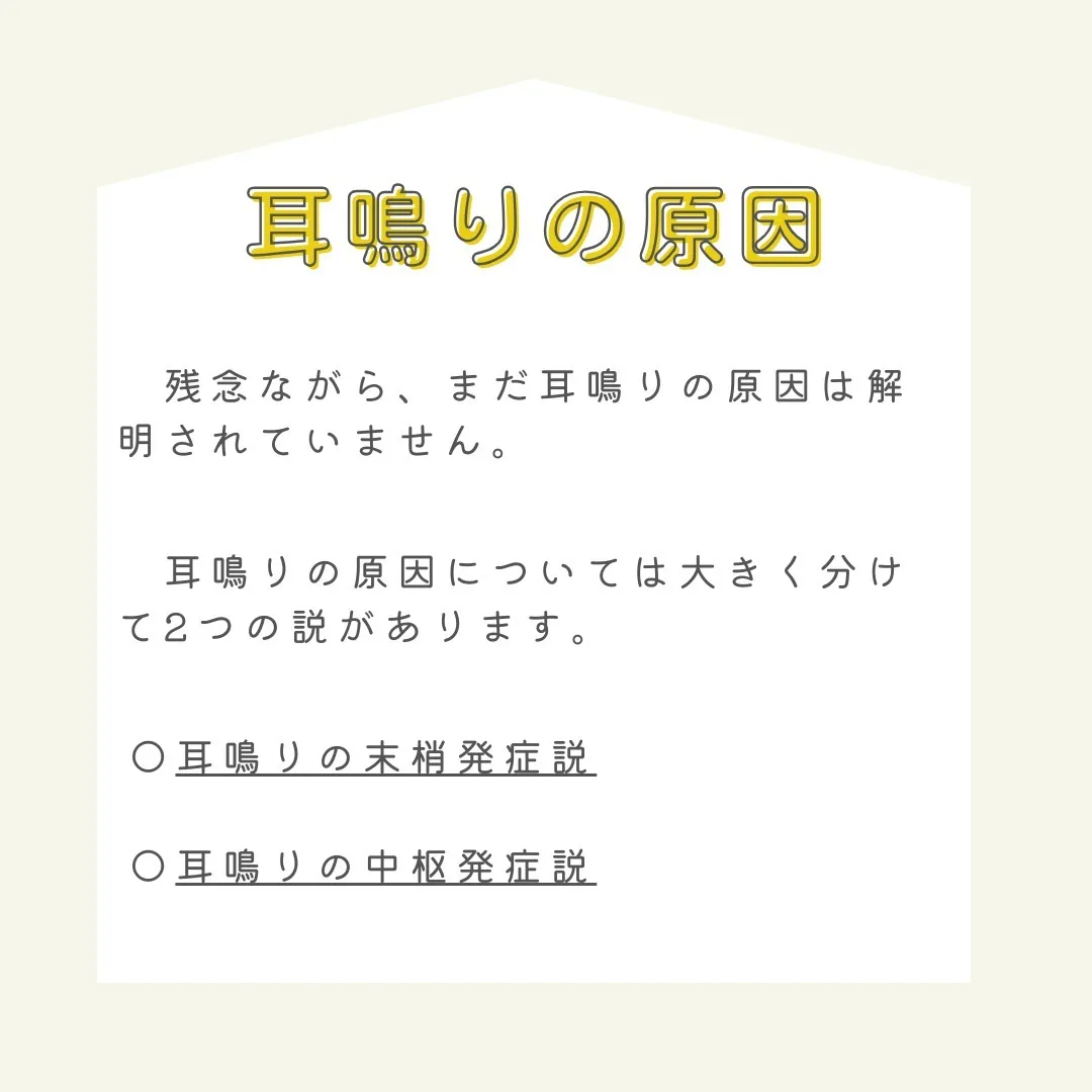 耳鳴りに悩んでいる方へ。