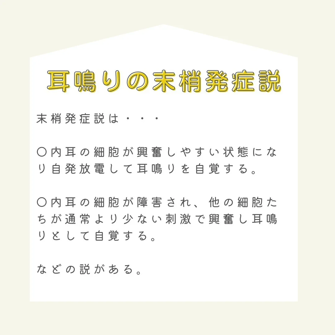 耳鳴りに悩んでいる方へ。