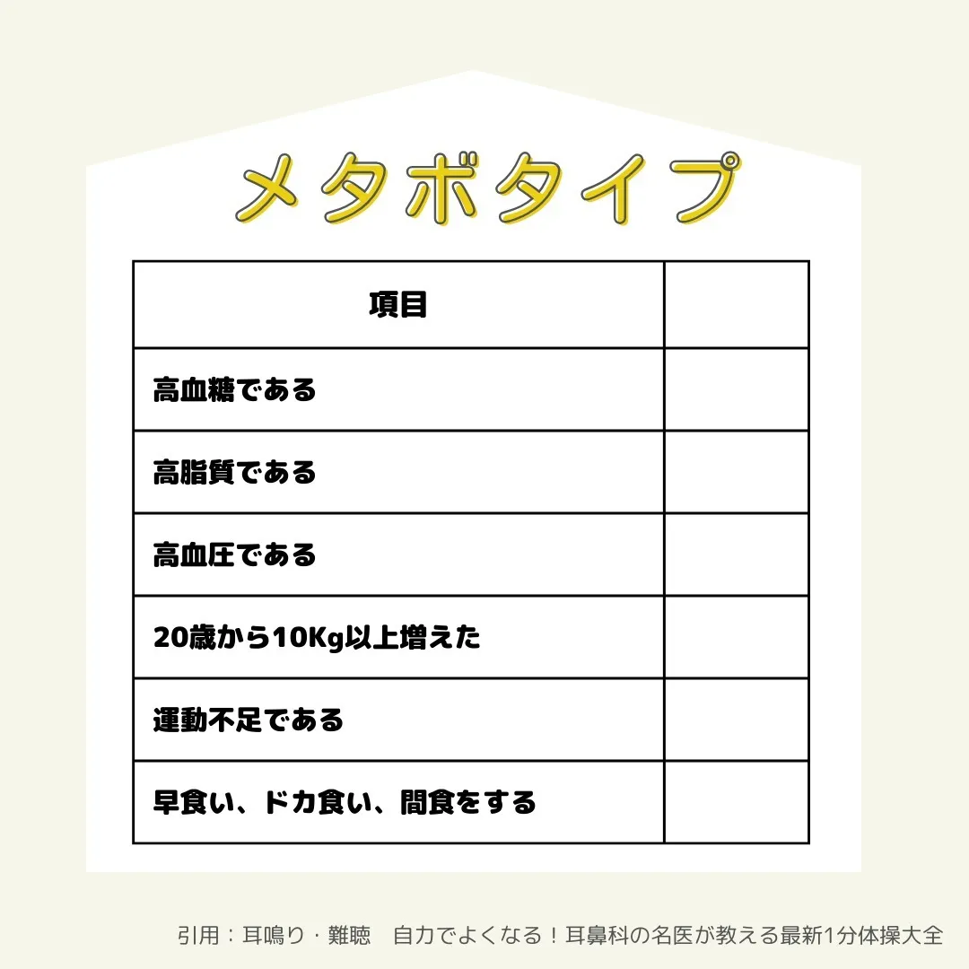 耳鳴りなどでお困りの方はどのタイプでしたでしょうか？