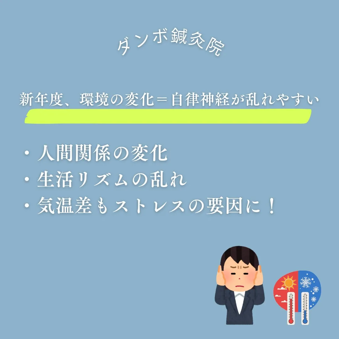 🌸新年度、新しい環境、人間関係…